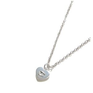 COACH Silver Heart Pendant Necklace